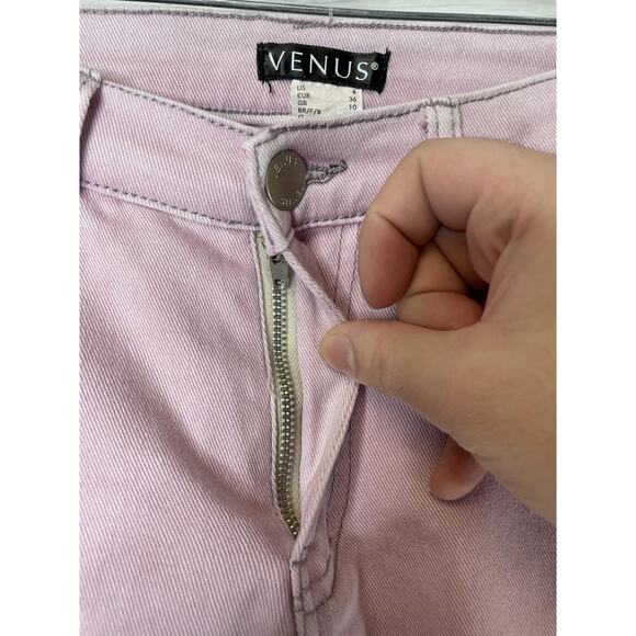 VENUS Jeans Womens 4 Pink White Ombre Dip Dye Skinny Stretch Denim 5-Pocket - Picture 2 of 11